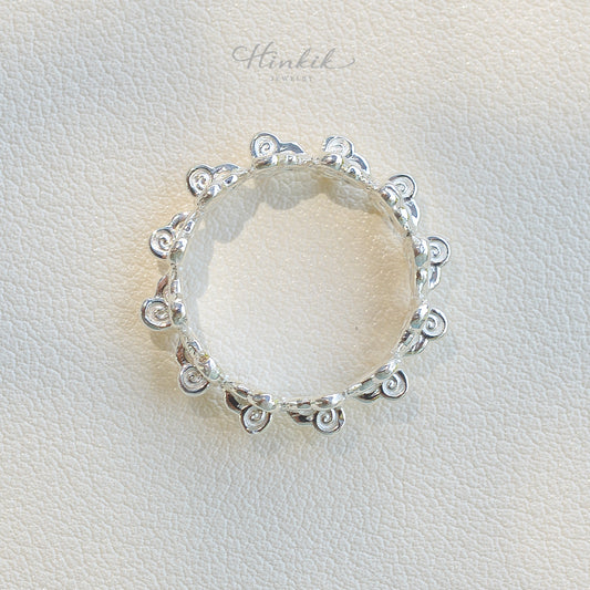 แหวนเงินแท้ 925 ดอกรัก RUK | แหวนดอกไม้สไตล์มินิมอล งานแฮนด์เมดจาก Hinkik Jewelry