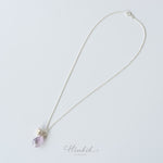 Pikul Flower Necklace with Amethyst | Sterling Silver 925 | Thai Floral Pendant by Hinkik Jewelry