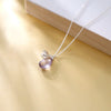 Pikul Flower Necklace with Amethyst | Sterling Silver 925 | Thai Floral Pendant by Hinkik Jewelry
