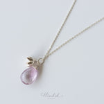 Pikul Flower Necklace with Amethyst | Sterling Silver 925 | Thai Floral Pendant by Hinkik Jewelry
