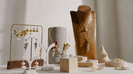 Thai flower inspired handmade jewelry collection by Hinkik Jewelry