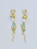 Jellyfish Earrings with Real Pearls and Fluorite Stones