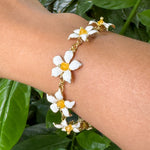 Adorable Orange Jasmine Flower Bracelet