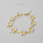 Adorable Orange Jasmine Flower Bracelet