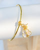 Ruk Flower Bangle Bracelet - 18K Gold-Plated