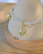 Pikul Flower Bracelet | Moonstone & White Topaz Bracelet (Bullet Wood Flower)