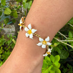 Adorable Orange Jasmine Flower Bracelet