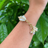 Crown flower Bracelet A full circle of freshwater pearls