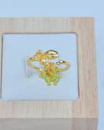 Jasmine Flower Ring with Pearl and Genuine Stones