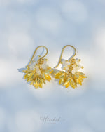 Pikul Flower Earrings | Moonstone Earrings (Bullet Wood Flower)