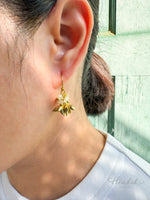 Pikul Flower Earrings | Moonstone Earrings (Bullet Wood Flower)