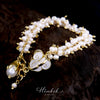 Crown flower Bracelet A full circle of freshwater pearls