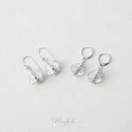 Dok Ruk (Crown Flower) Earrings (Rhodium Plated) | Hinkik Jewelry