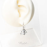 Dok Ruk (Crown Flower) Earrings (Rhodium Plated) | Hinkik Jewelry