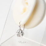 Dok Ruk (Crown Flower) Earrings (Rhodium Plated) | Hinkik Jewelry