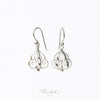 Dok Ruk (Crown Flower) Earrings (Rhodium Plated) | Hinkik Jewelry