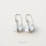 Dok Ruk (Crown Flower) Earrings (Rhodium Plated) | Hinkik Jewelry