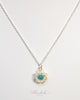 Blooming Lotus Necklace – Sterling Silver 925 with Moonstone / Aquamarine