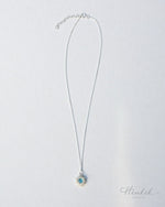 Blooming Lotus Necklace – Sterling Silver 925 with Moonstone / Aquamarine
