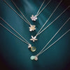 Sterling Silver 925 Necklace with Wild Orchid Pendant & Citrine Gemstone