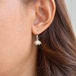 Pikul Flower Earrings | Sterling Silver 925 | Thai Minimalist Floral Jewelry by Hinkik Jewelry