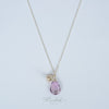 Pikul Flower Necklace with Amethyst | Sterling Silver 925 | Thai Floral Pendant by Hinkik Jewelry