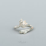 Pikul Flower Ring | Sterling Silver 925 | Thai Minimalist Floral Jewelry by Hinkik Jewelry