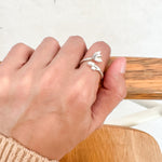 Pikul Flower Ring | Sterling Silver 925 | Thai Minimalist Floral Jewelry by Hinkik Jewelry