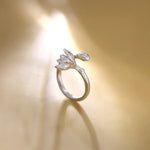 Pikul Flower Ring | Sterling Silver 925 | Thai Minimalist Floral Jewelry by Hinkik Jewelry