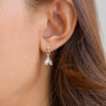 Pikul Flower Earrings | Sterling Silver 925 | Thai Minimalist Floral Jewelry by Hinkik Jewelry