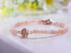 Dok Rak Crown Flower Pink Opal Bracelet – Rose Gold-Plated Silver