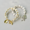 Ruk Flower Bracelet – Sterling Silver with White Enamel