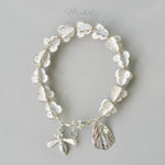 Ruk Flower Bracelet – Sterling Silver with White Enamel