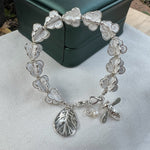 Ruk Flower Bracelet – Sterling Silver with White Enamel