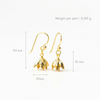 Single Pikul Flower (Spanish Cherry) Earrings – 18K Gold Color (Nickel Free) ✨