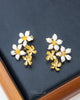 Orange Jasmine Bouquet Earrings | 18K Gold Plated Enamel Studs