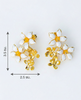 Orange Jasmine Bouquet Earrings | 18K Gold Plated Enamel Studs