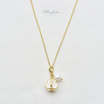 Minimalist Charming Jasmine Flower Cluster Pendant Necklace with Freshwater Pearls