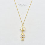 Minimalist Charming Jasmine Flower Cluster Pendant Necklace with Freshwater Pearls