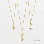 Minimalist Charming Jasmine Flower Cluster Pendant Necklace with Freshwater Pearls