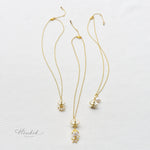 Minimalist Charming Jasmine Flower Cluster Pendant Necklace with Freshwater Pearls