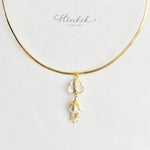 Minimalist Charming Jasmine Flower Cluster Pendant Necklace with Freshwater Pearls