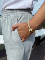 Flower Crown Garland Half Bangle Bracelet Beaded with Freshwater Pearls